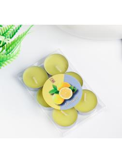 Набор свечей чайных ароматических, 6 шт, лимон