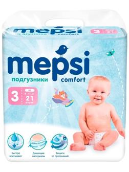 Подгузники Mepsi-премиум М (6-11 кг), 21 шт