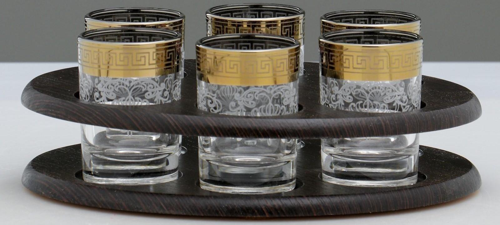 Мини-бар 6 предметов овал, гравировка 50 мл