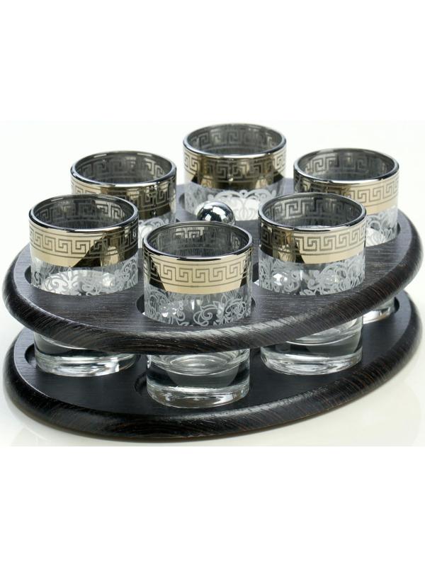 Мини-бар 6 предметов овал, гравировка 50 мл