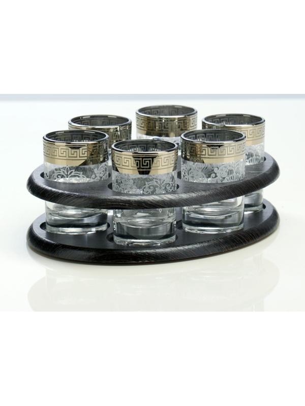 Мини-бар 6 предметов овал, гравировка 50 мл