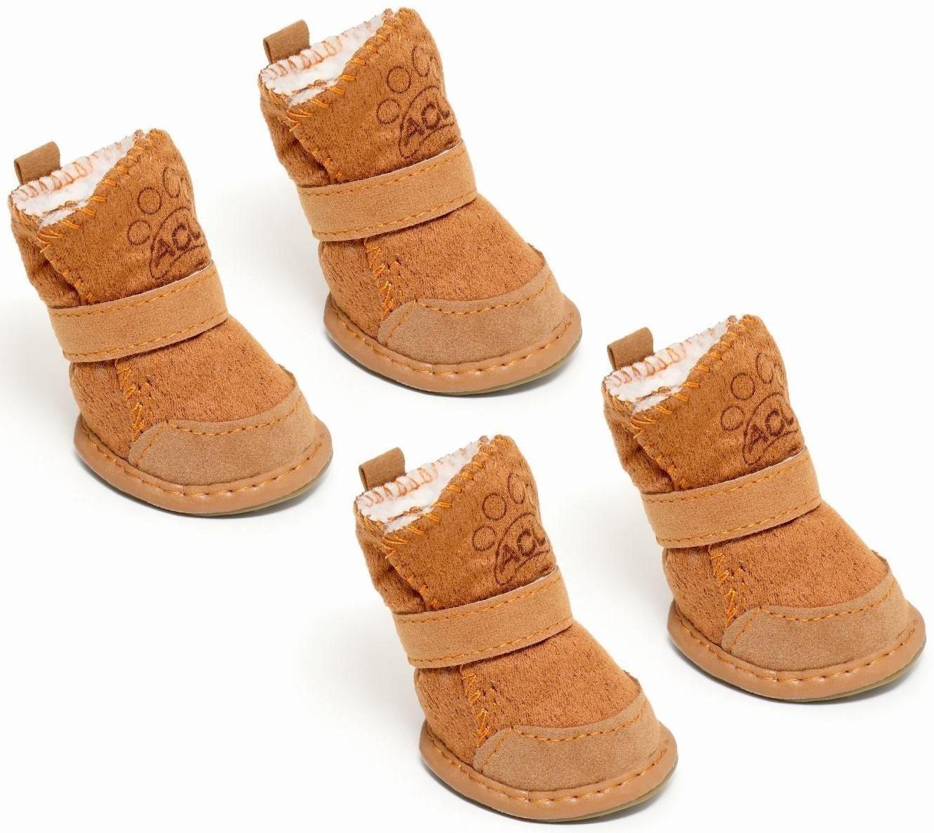 Ботинки Элеганс, набор 4 шт, размер 2 (подошва 4,5 х 3,7 см) коричневые