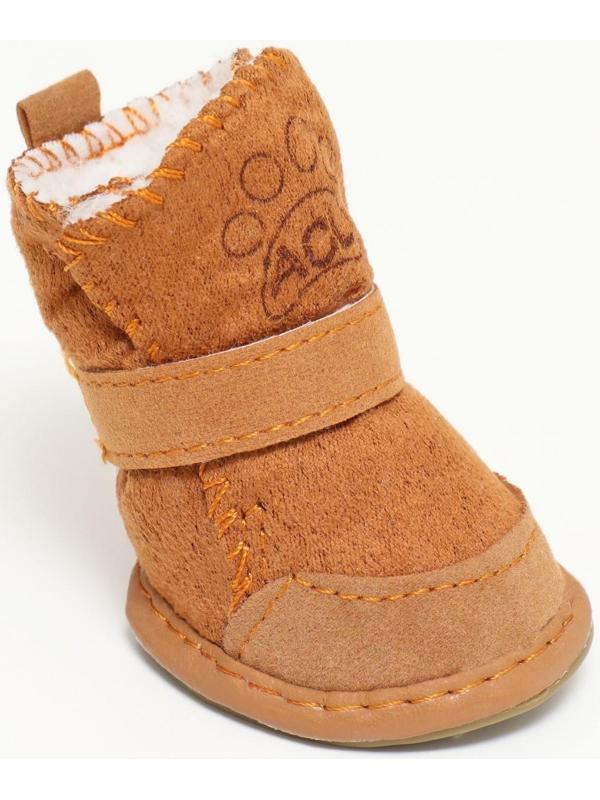 Ботинки Элеганс, набор 4 шт, размер 2 (подошва 4,5 х 3,7 см) коричневые