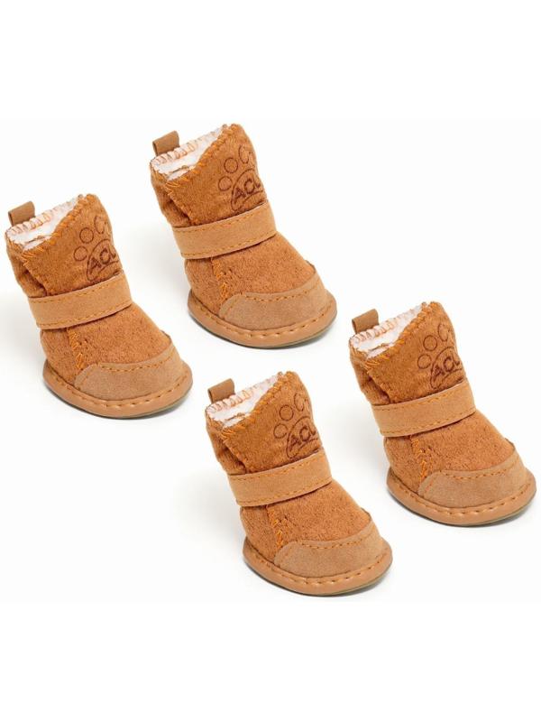 Ботинки Элеганс, набор 4 шт, размер 2 (подошва 4,5 х 3,7 см) коричневые