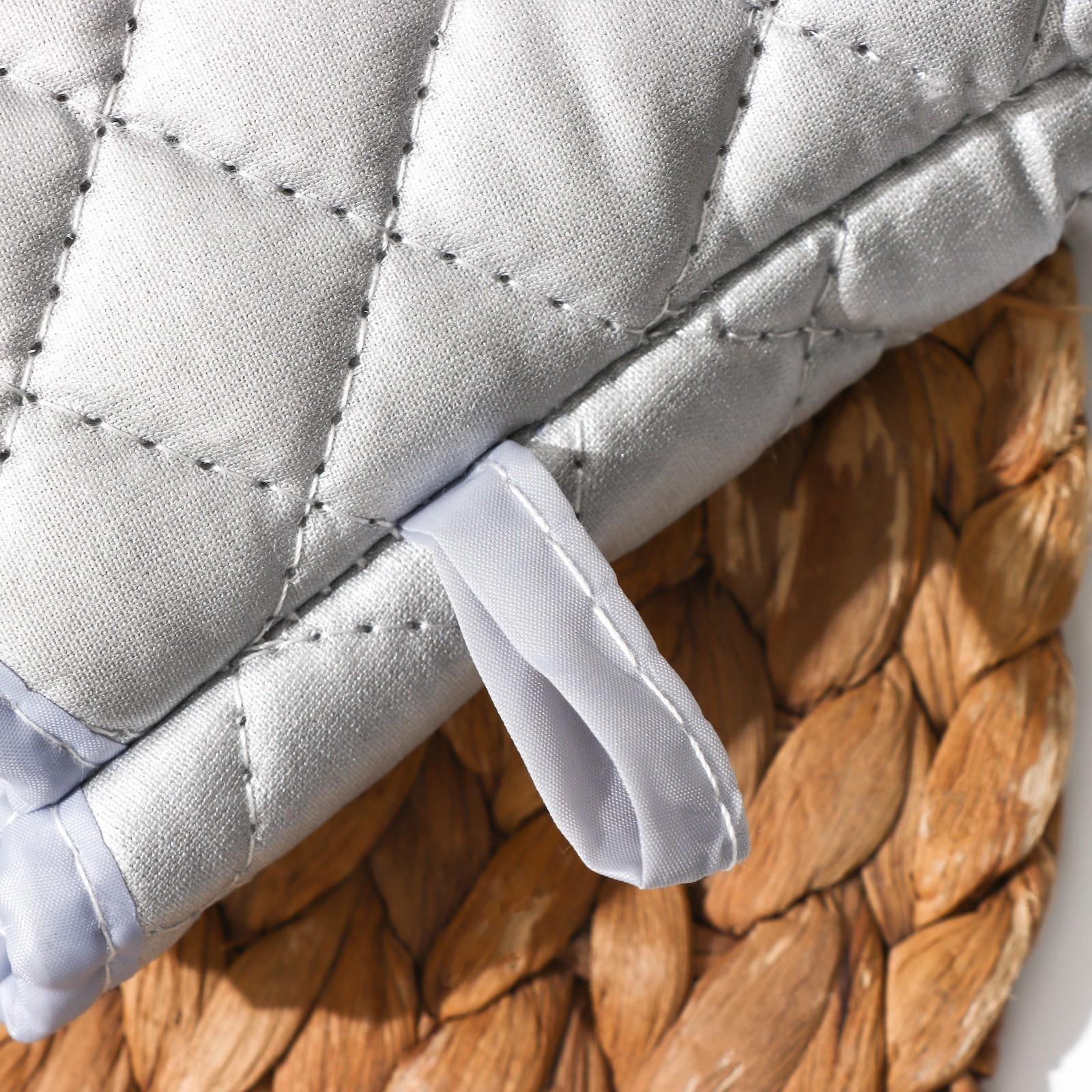 Набор прихваток «Профи», 2 шт, 37,5×17,5×2 см, цвет серый