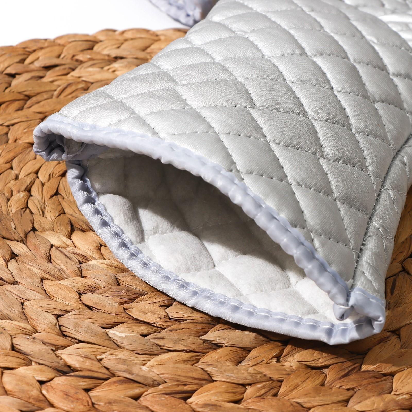 Набор прихваток «Профи», 2 шт, 37,5×17,5×2 см, цвет серый