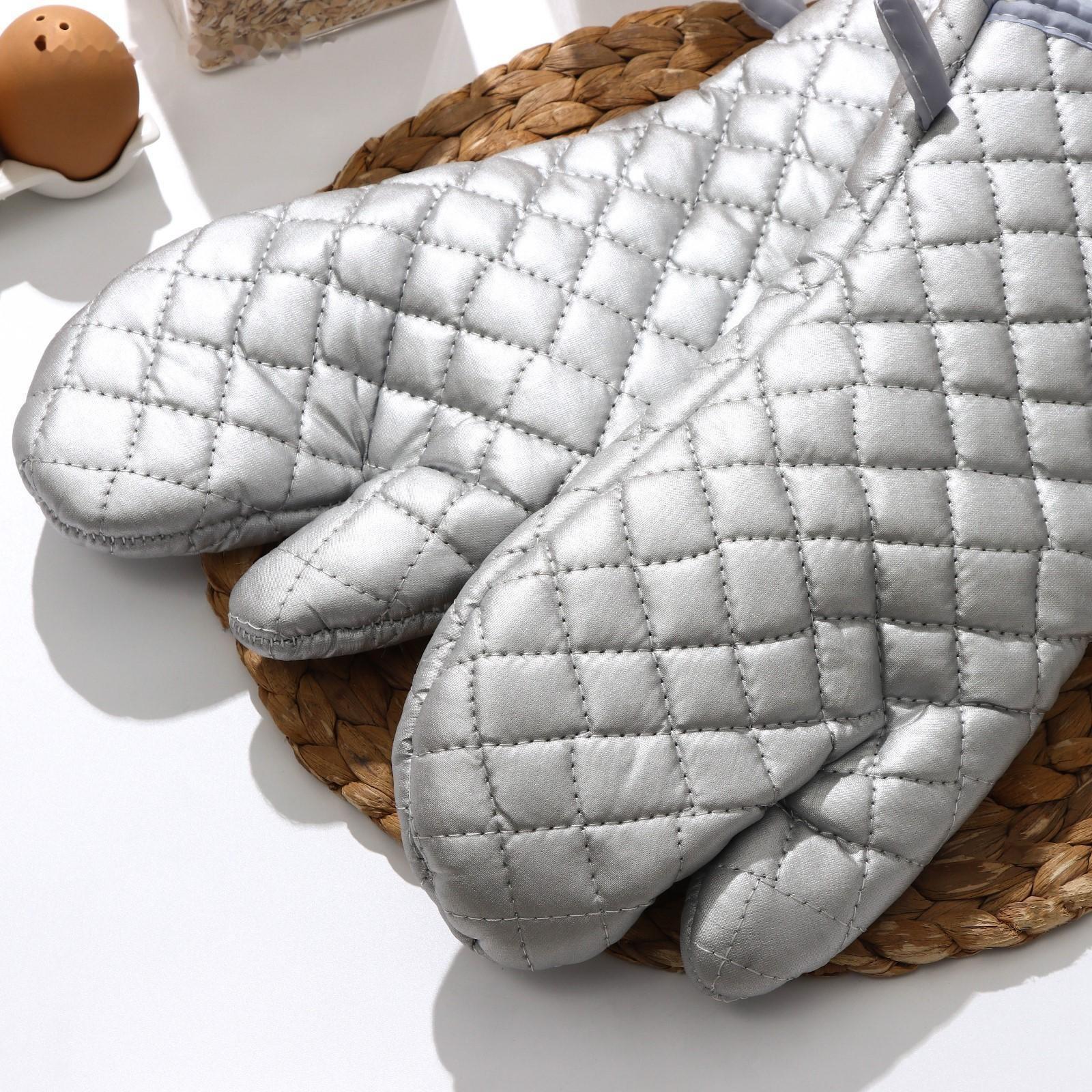 Набор прихваток «Профи», 2 шт, 37,5×17,5×2 см, цвет серый