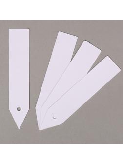 Бирки садовые для маркировки, 10 см, набор 20 шт., пластик, белые, Greengo