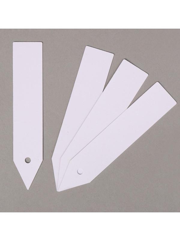 Бирки садовые для маркировки, 10 см, набор 20 шт., пластик, белые, Greengo