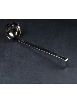 Половник из нержавеющей стали цельнотянутый, 180 мл, толщина стали 3 мм, цвет серебряный