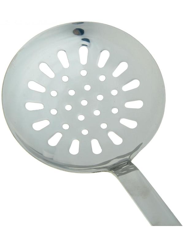 Шумовка из нержавеющей стали цельнометаллическая, d=12 см, h=41 см, толщина 3 мм, цвет серебряный