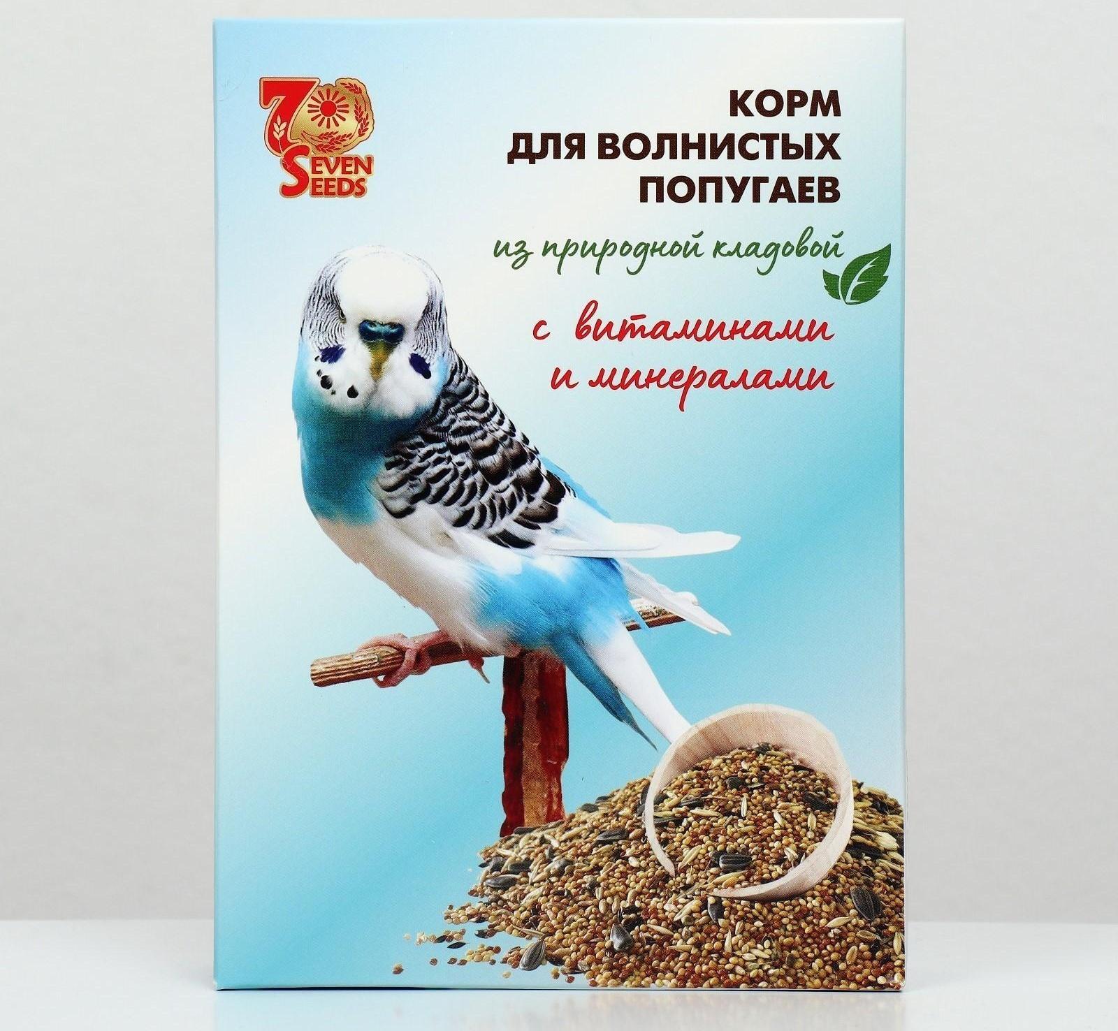 Корм Seven Seeds для волнистых попугаев, с витаминами и минералами 500 г