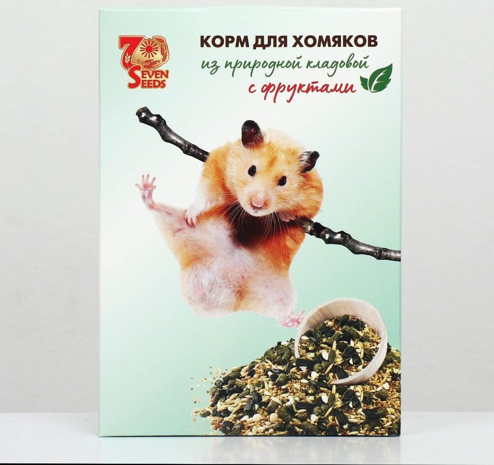 Корм Seven Seeds для хомяков, с фруктами, 500 г