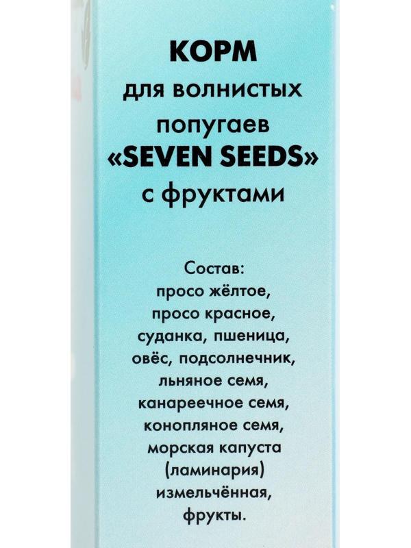 Корм Seven Seeds для волнистых попугаев, с фруктами, 500 г