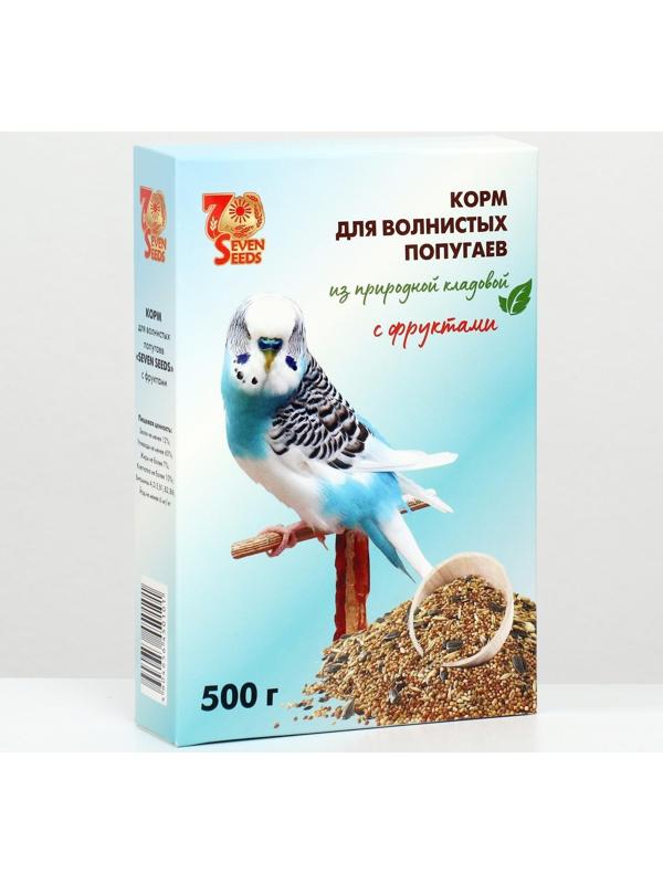 Корм Seven Seeds для волнистых попугаев, с фруктами, 500 г