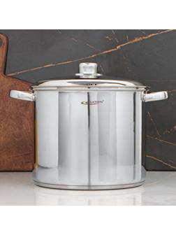 Кастрюля «Гретта», d=24 см, 9 л, капсульное дно, металлическая крышка, индукция