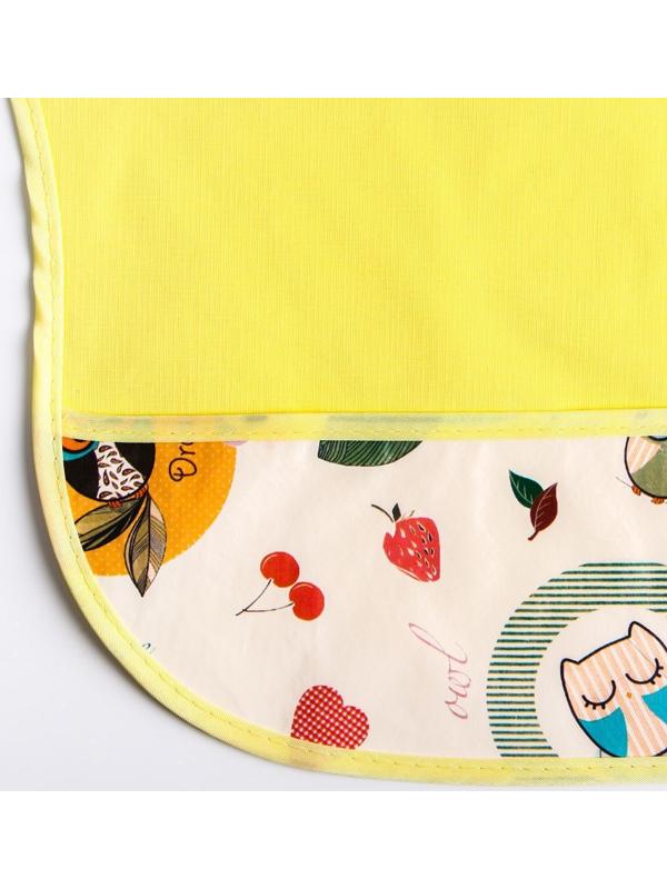 Нагрудник с карманом, из нетканого полотна с ПВХ покрытием, «Совы», цвет МИКС