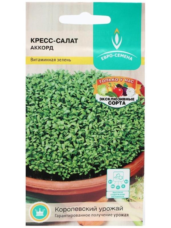 Семена Кресс-салат Аккорд листья нежные, вкус пряный, через 15 дней готов к срезке 1г.