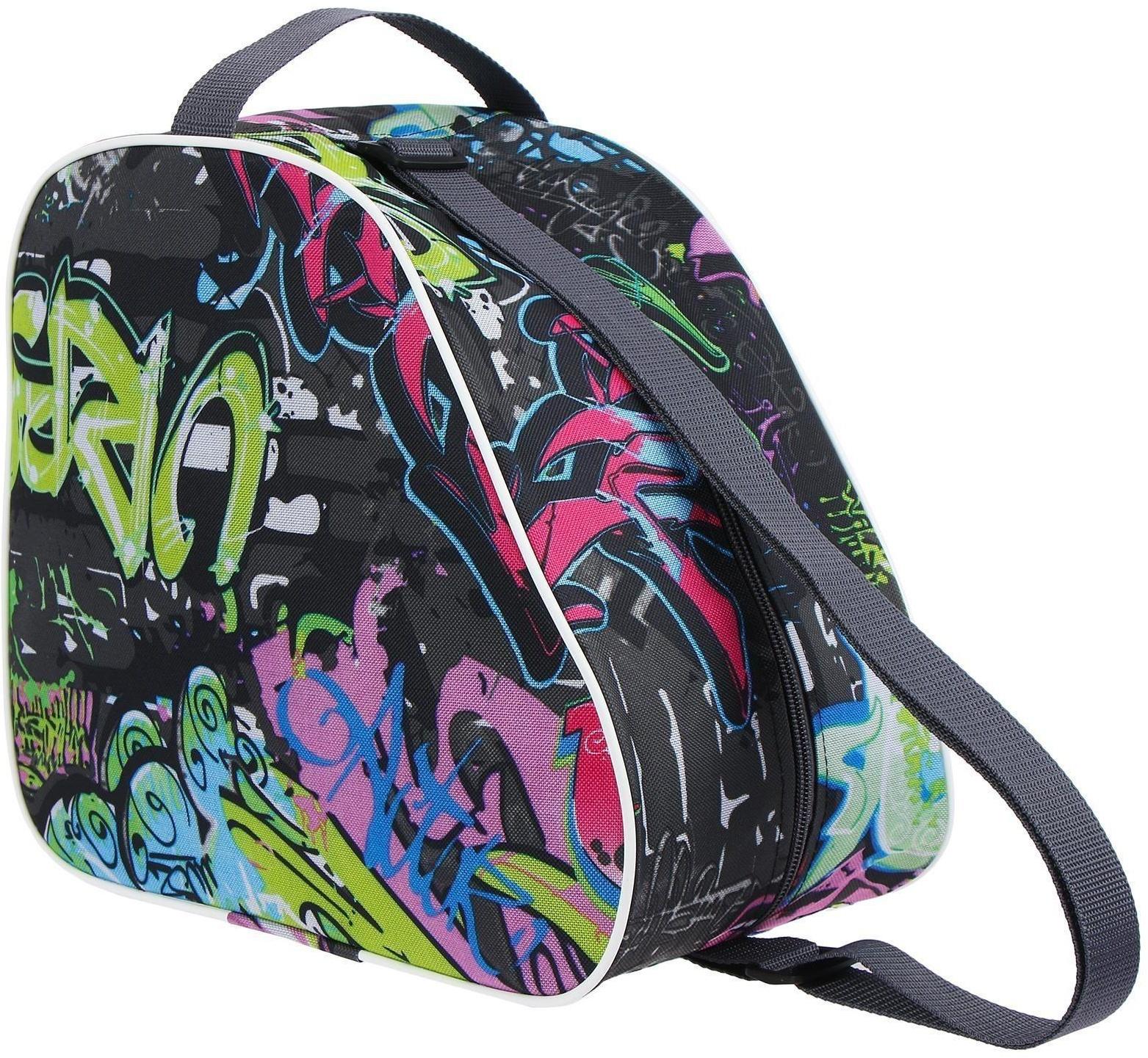 Сумка для ледовых и роликовых коньков, размер 31 х 17,5 х 28 см, цвета микс