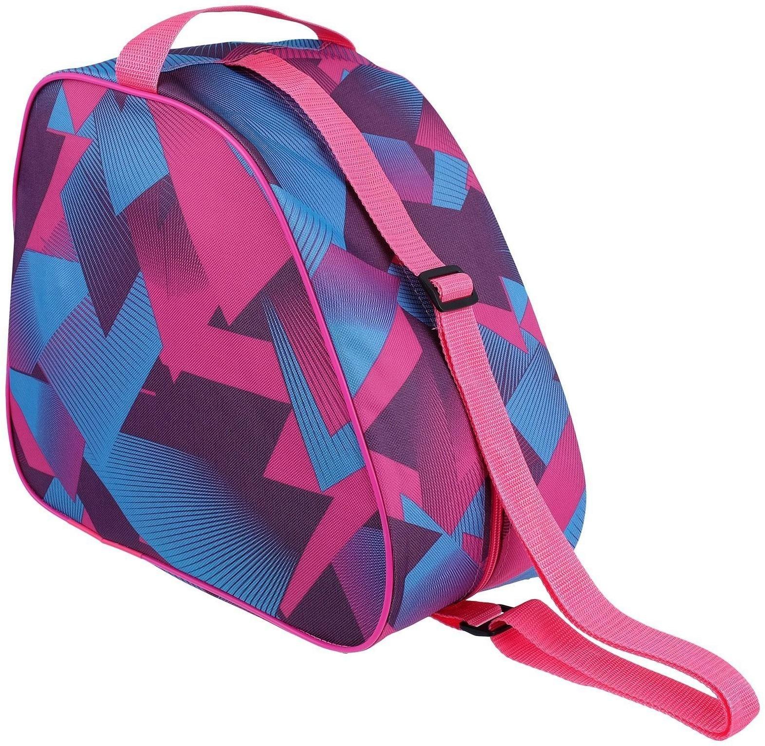 Сумка для ледовых и роликовых коньков, размер 31 х 17,5 х 28 см, цвета микс