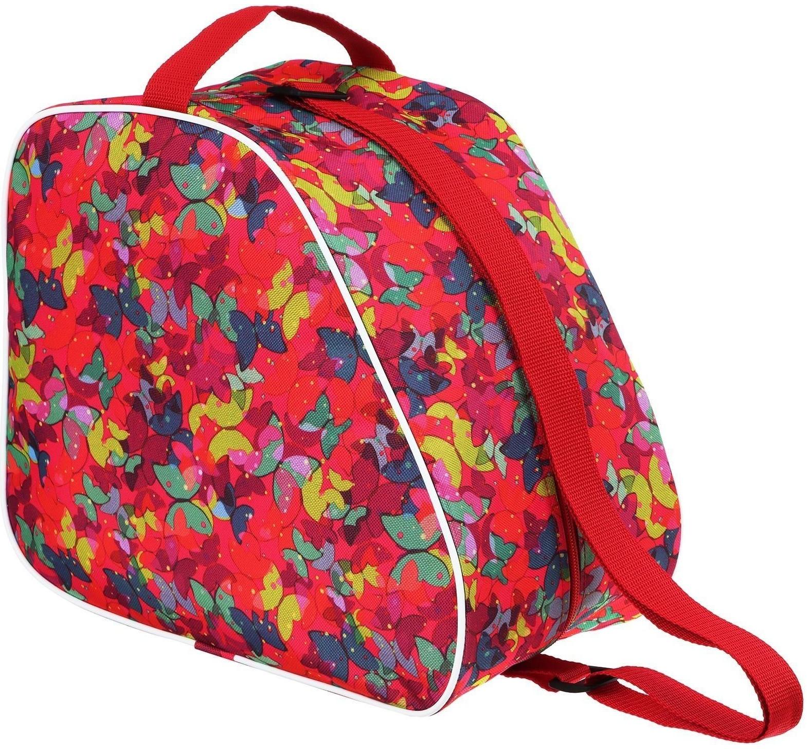 Сумка для ледовых и роликовых коньков, размер 31 х 17,5 х 28 см, цвета микс