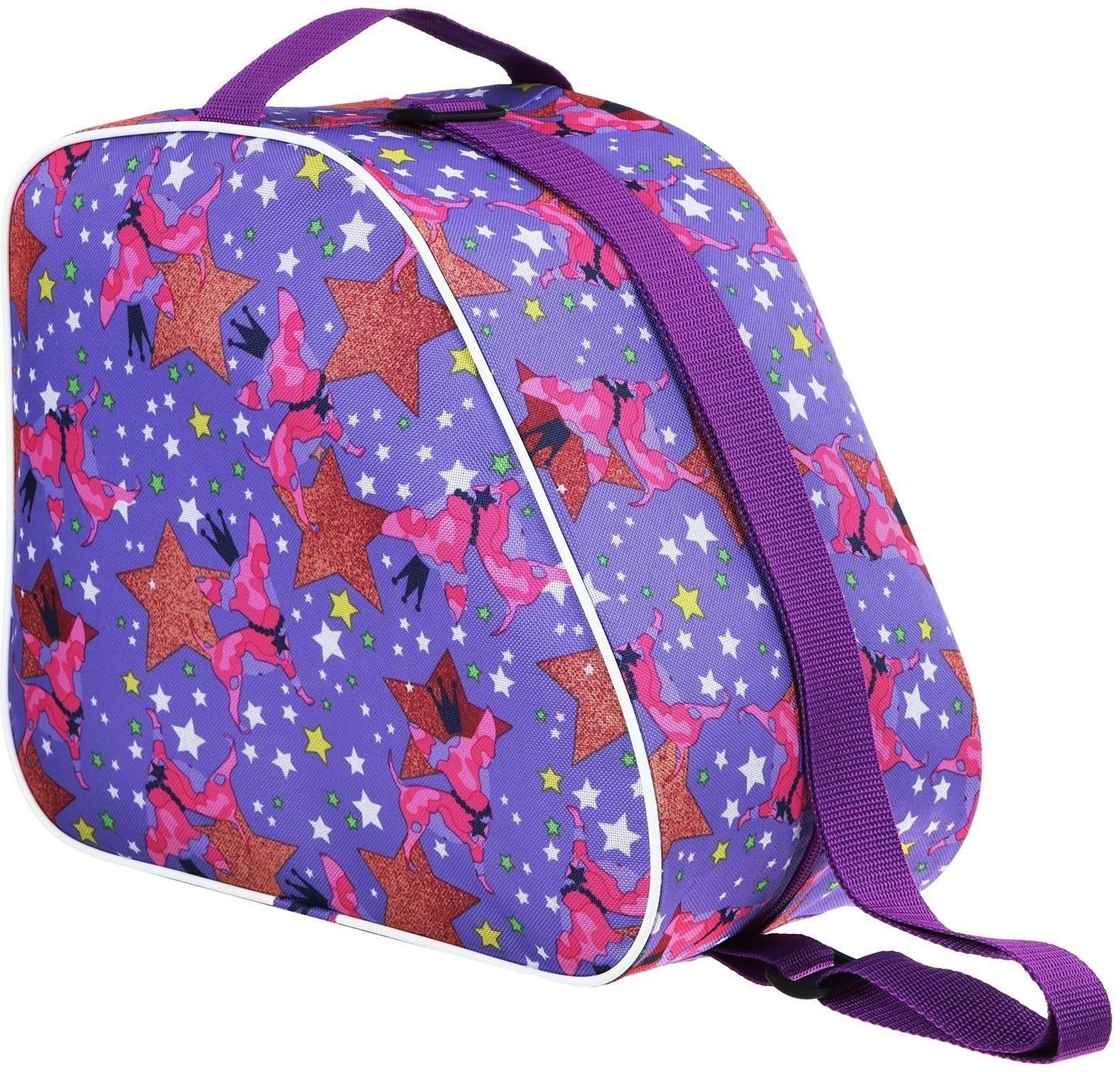 Сумка для ледовых и роликовых коньков, размер 31 х 17,5 х 28 см, цвета микс