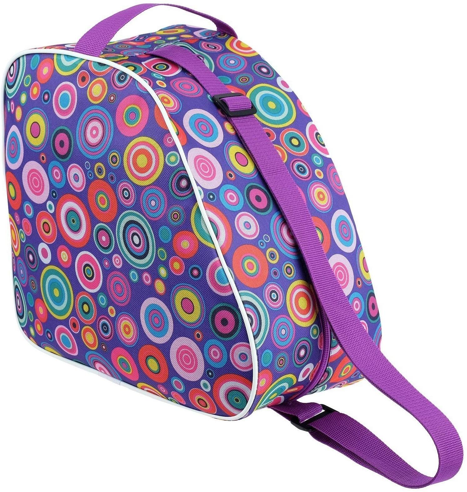 Сумка для ледовых и роликовых коньков, размер 31 х 17,5 х 28 см, цвета микс