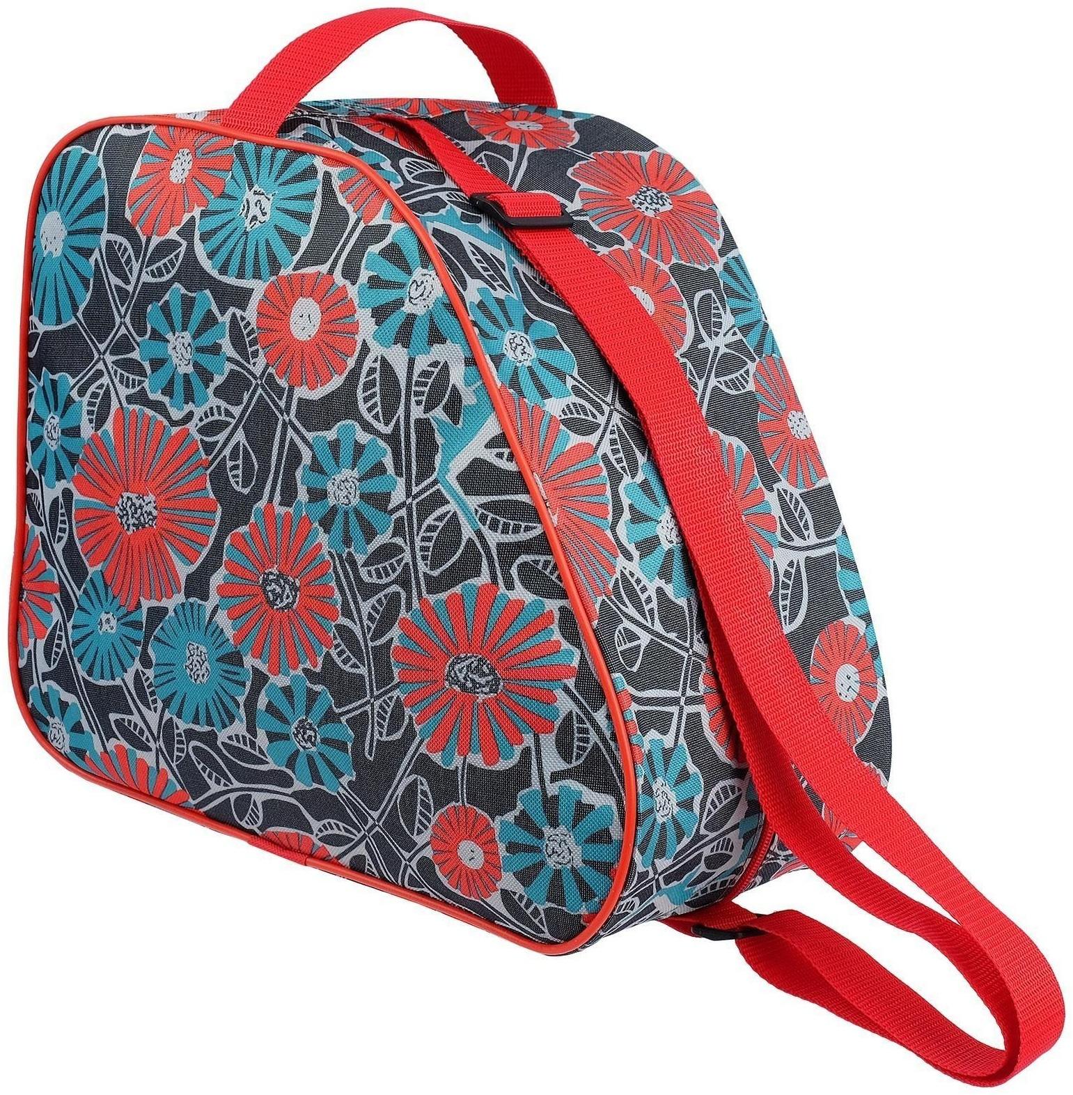 Сумка для ледовых и роликовых коньков, размер 31 х 17,5 х 28 см, цвета микс