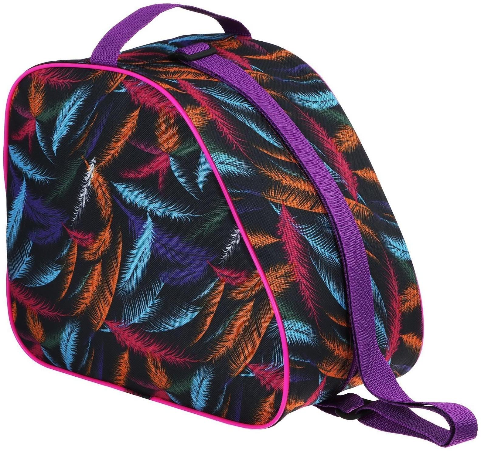 Сумка для ледовых и роликовых коньков, размер 31 х 17,5 х 28 см, цвета микс