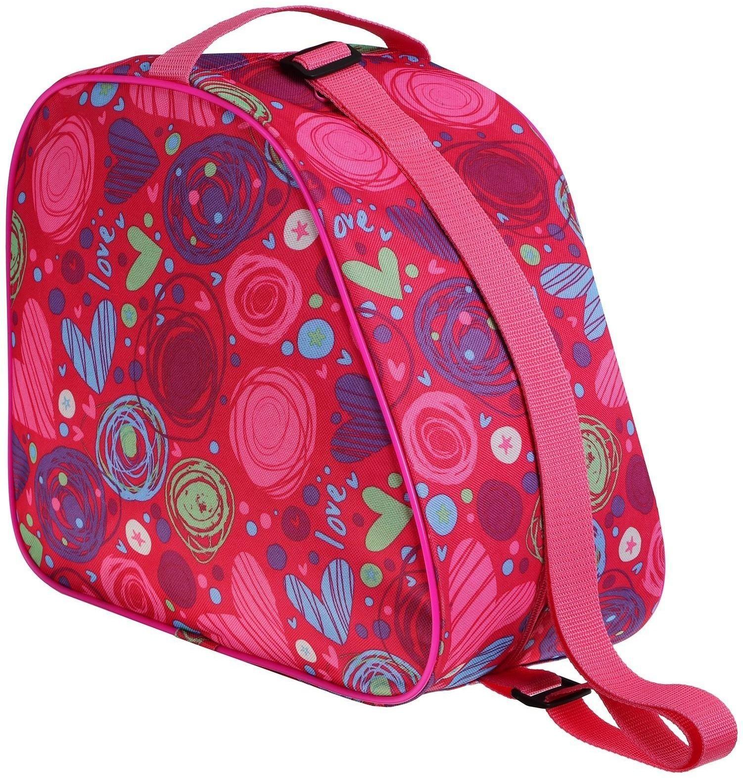 Сумка для ледовых и роликовых коньков, размер 31 х 17,5 х 28 см, цвета микс