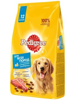 Сухой корм Pedigree для взрослых собак всех пород, говядина, 600 г