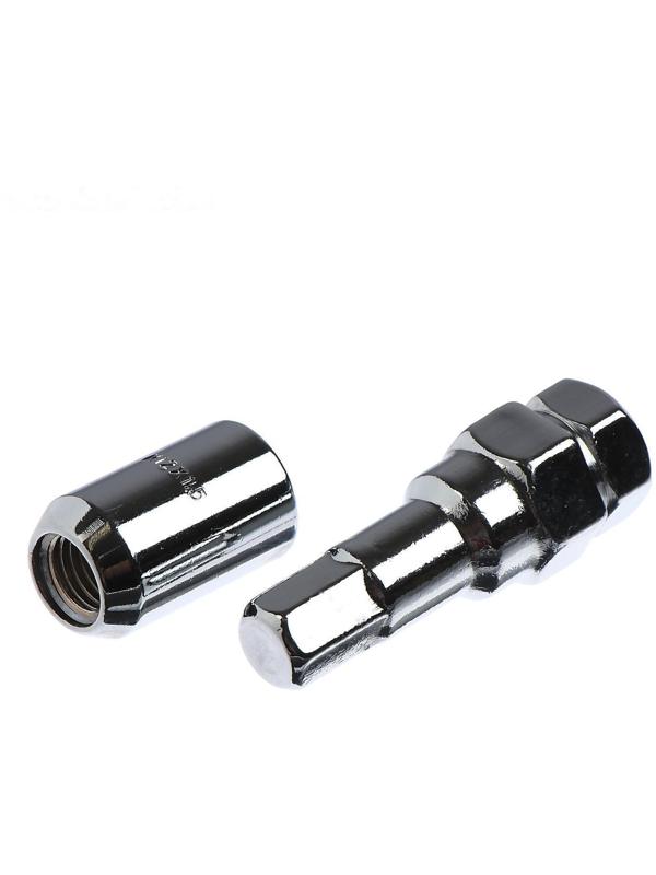 Гайки колёсные JN-302, 12x1.5, 33 мм, конус, набор 20 шт + ключ, хром