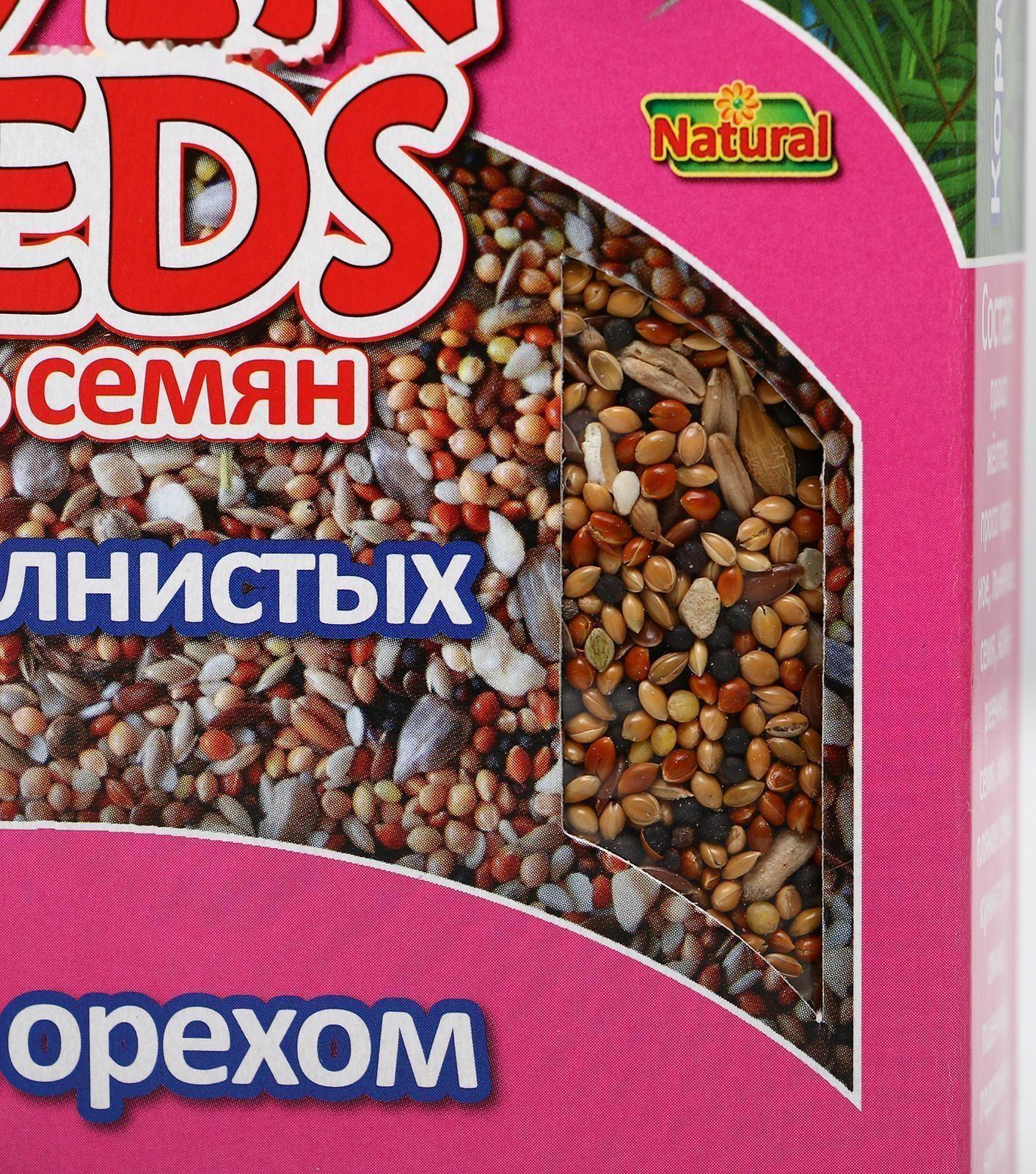 Корм Seven Seeds Special для волнистых попугаев, с орехом, 400 г