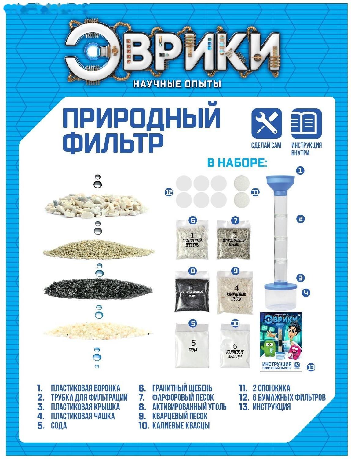 Набор для опытов «Природный фильтр»