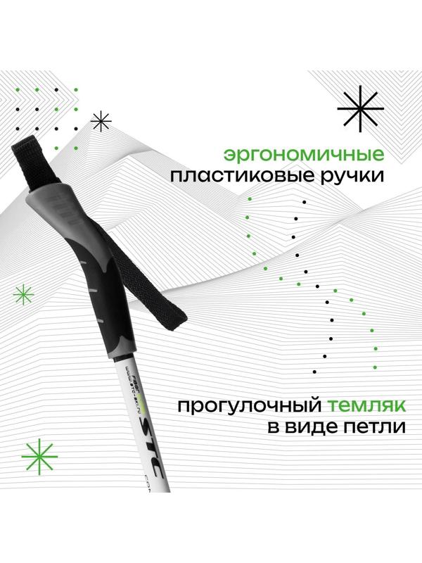 Палки лыжные стеклопластиковые, БРЕНД ЦСТ, размер 105 см, цвета МИКС