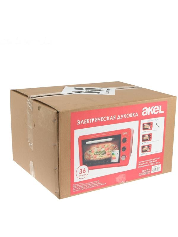 Мини-печь Akel AF-720, 1300 Вт, 36 л, таймер, регулировка температуры, белая