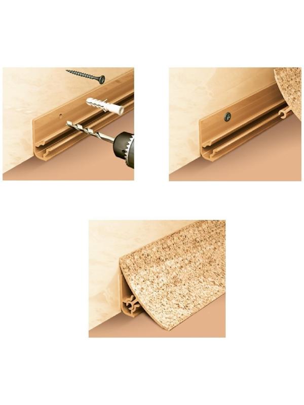 Плинтус для столешниц/ванны двусоставной 