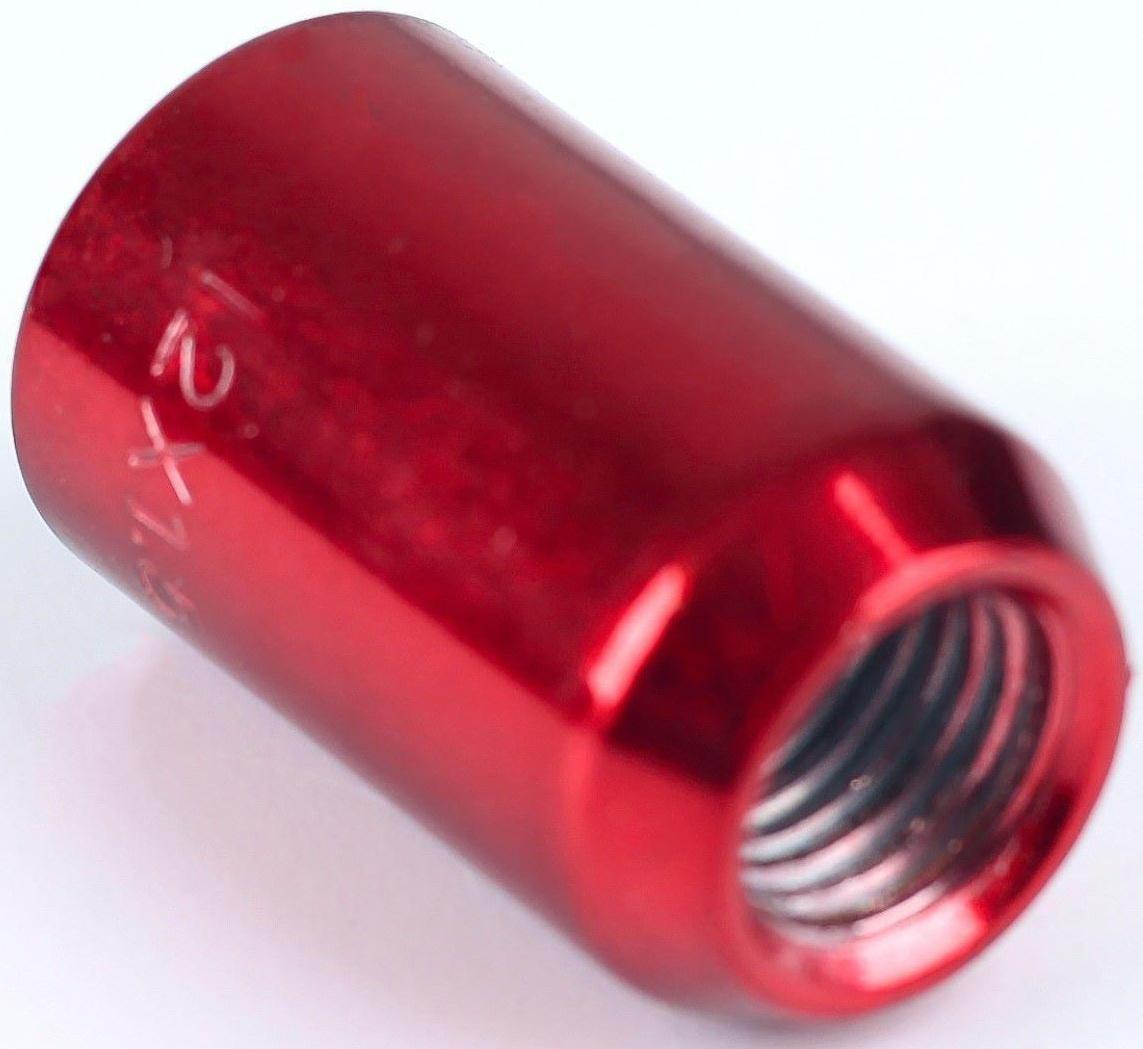 Гайка колёсная JN-302, 12 х 1,5 мм, 32 мм, конус, набор 20 шт. + ключ, красные