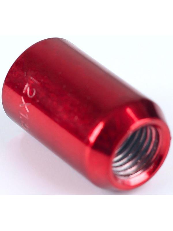 Гайка колёсная JN-302, 12 х 1,5 мм, 32 мм, конус, набор 20 шт. + ключ, красные