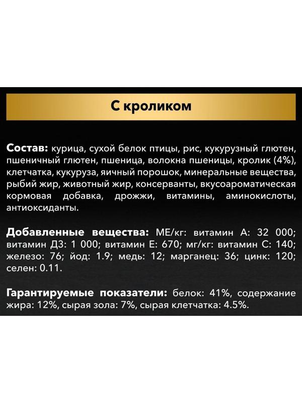 Сухой корм PRO PLAN для стерилизованных кошек, кролик, 1.5 кг