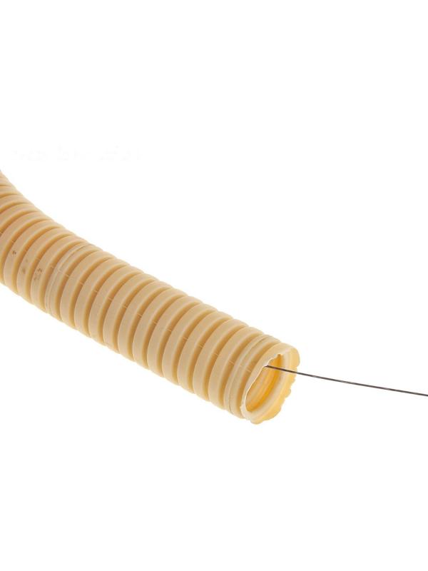 Гофротруба УРАЛ ПАК ПВХ, 25 мм, с протяжкой, 25 м, светлое дерево, ГФ-8104125-025