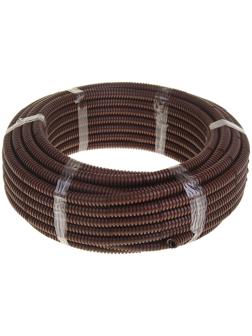 Гофротруба УРАЛ ПАК ПВХ, 16 мм, с протяжкой, 25 м, темное дерево, ГФ-9104116-025