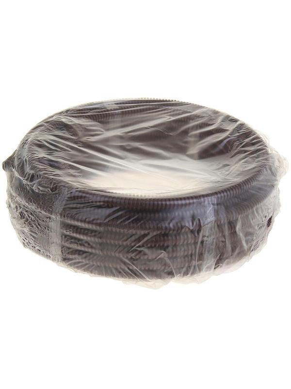 Гофротруба УРАЛ ПАК ПВХ, 16 мм, с протяжкой, 25 м, темное дерево, ГФ-9104116-025