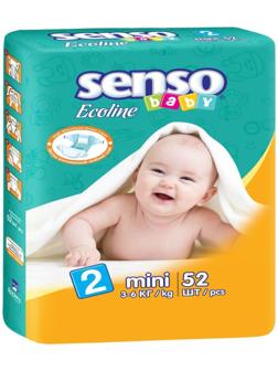 Подгузники «Senso baby» Ecoline Mini (3-6 кг), 52 шт