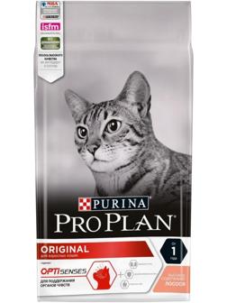 Сухой корм PRO PLAN для кошек, лосось/рис, 1.5 кг