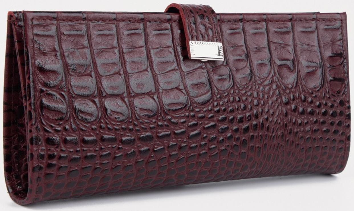 Кошелёк на кнопке, цвет бордовый