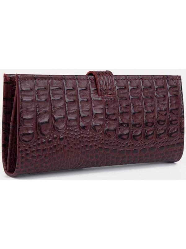 Кошелёк на кнопке, цвет бордовый