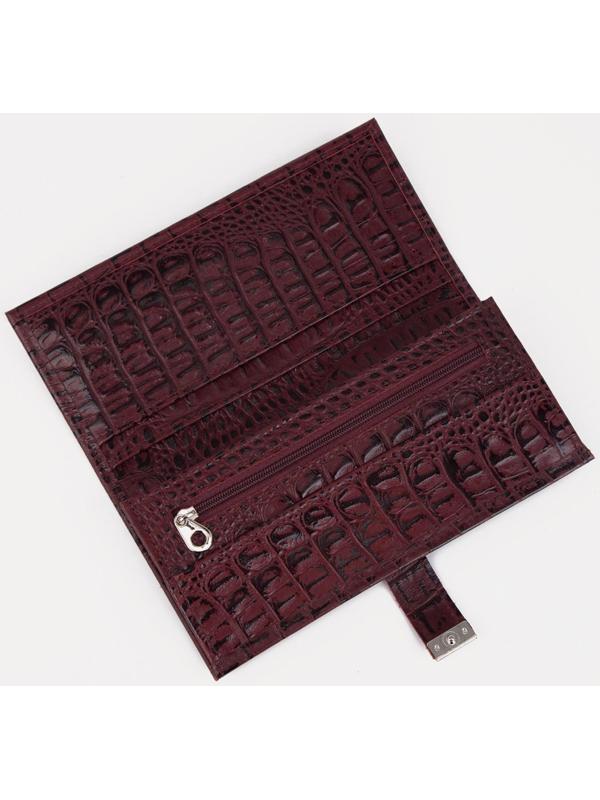 Кошелёк на кнопке, цвет бордовый