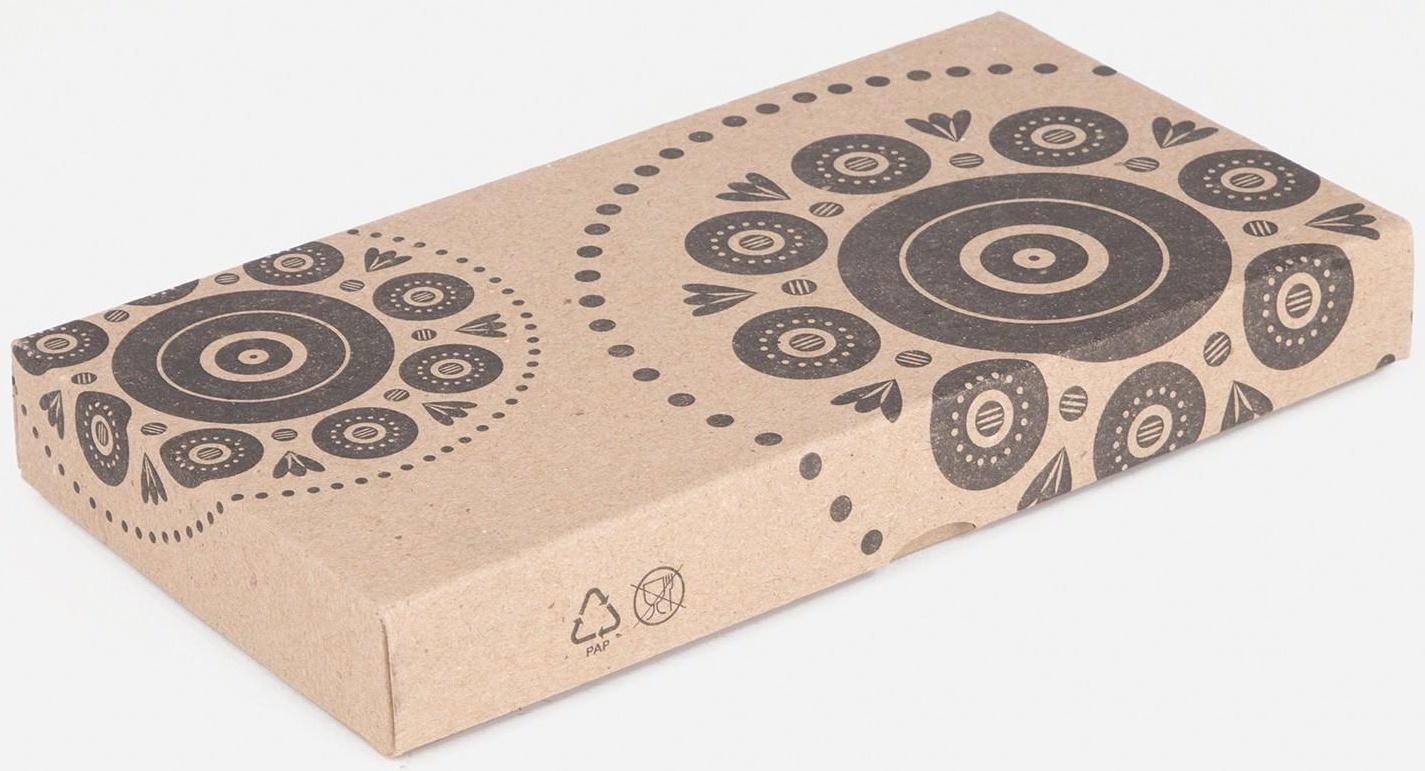 Кошелёк на кнопке, цвет коричневый