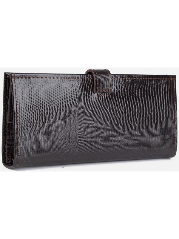 Кошелёк на кнопке, цвет коричневый